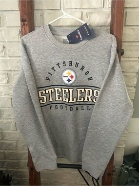 Fanatics Pittsburgh Steelers Football Crewneck Sweatshirt Medium Gray